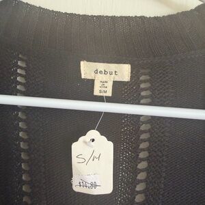 Debut Charcoal Knit Top